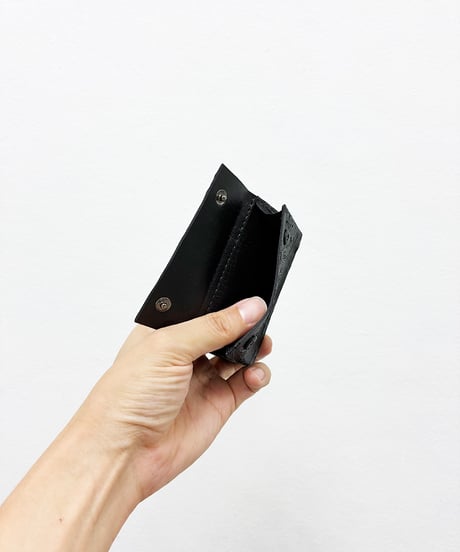 mw11｜三つ折り豆財布／BK