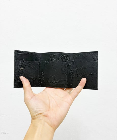 mw11｜三つ折り豆財布／BK
