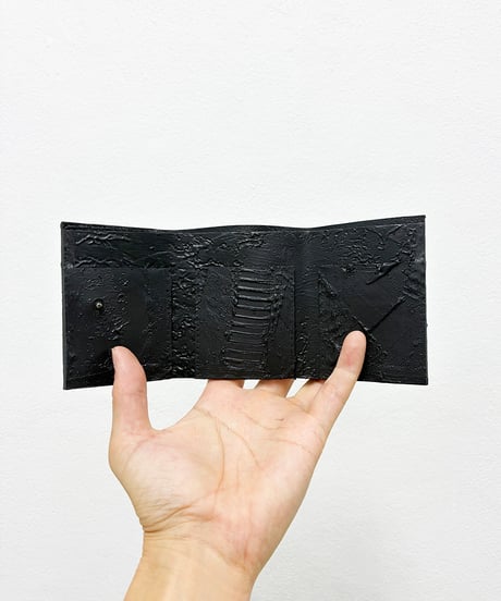 mw11｜三つ折り豆財布／BK