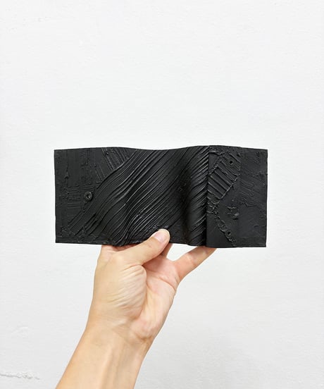 mw11｜三つ折り豆財布／BK