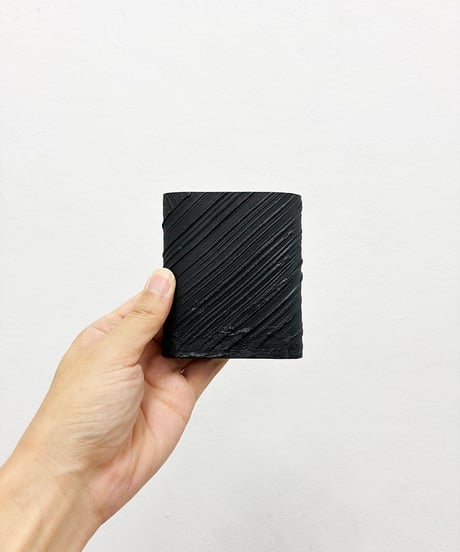 mw11｜三つ折り豆財布／BK