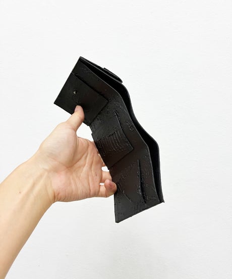 mw11｜三つ折り豆財布／BK