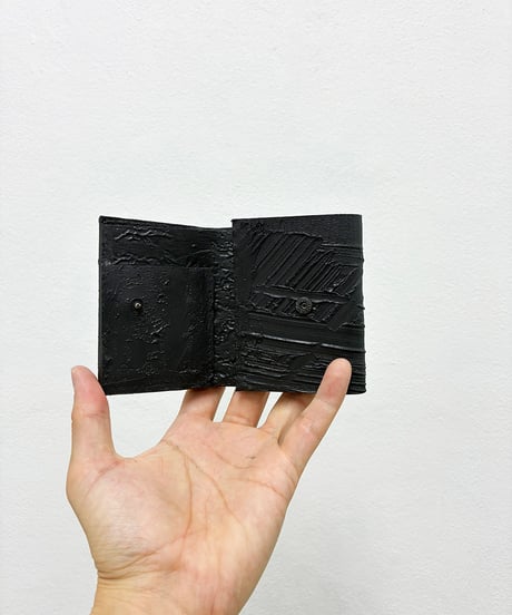 mw11｜三つ折り豆財布／BK