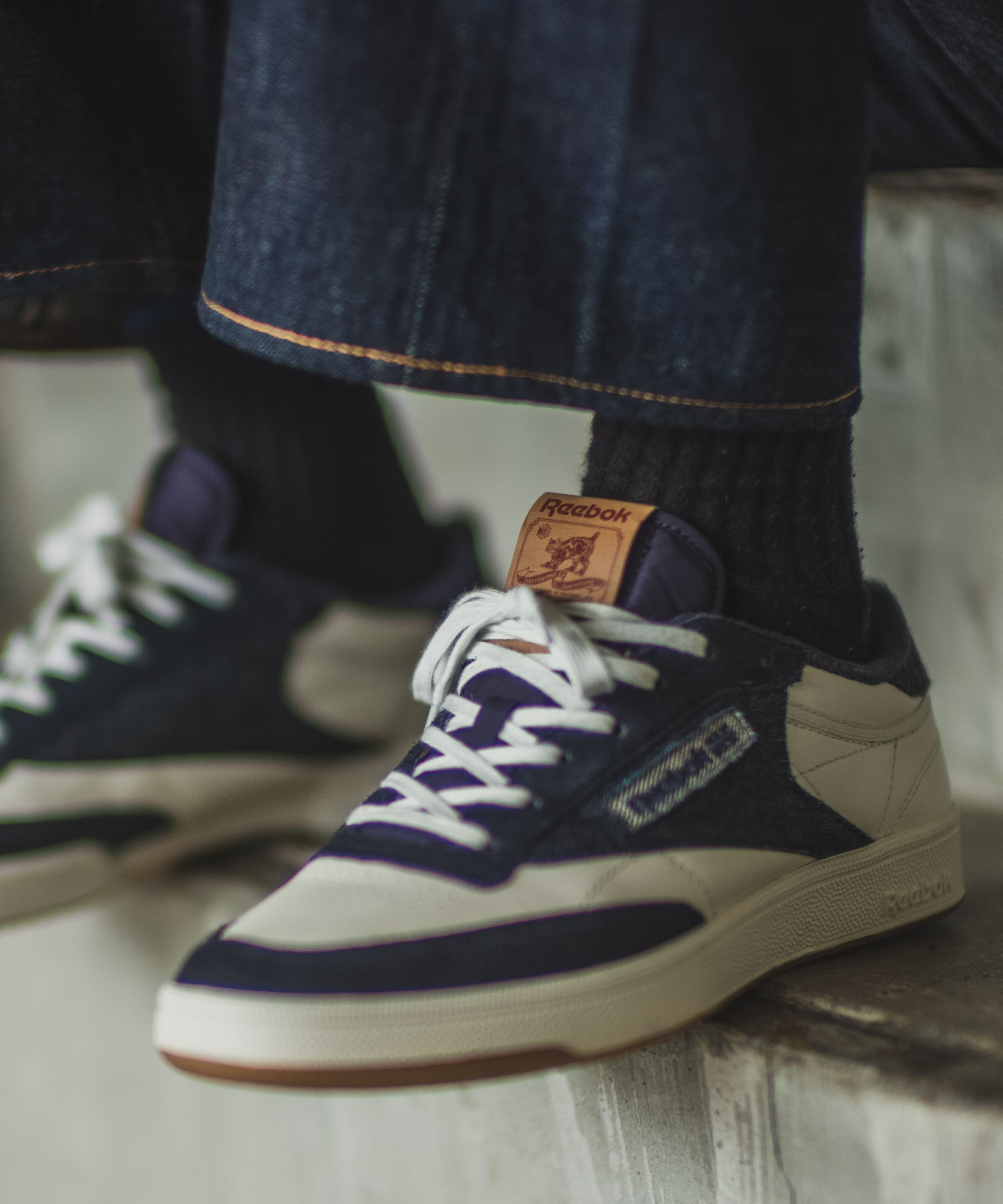 【Z21073】短編傷説 Reebok × TCB jeans CLUB C 85 VINTAGE 