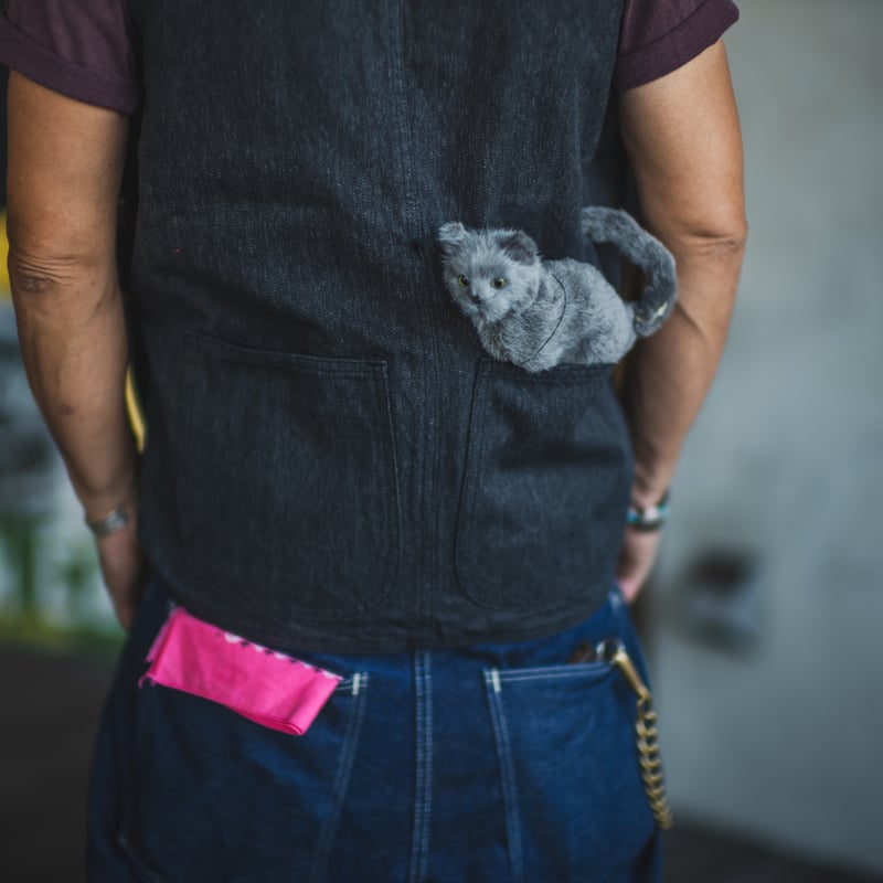 Huntsman Vest Covert Herringbone | TCB jeans