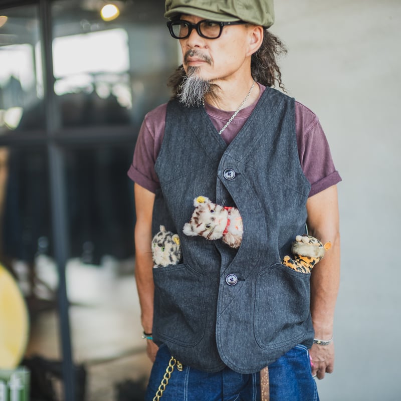 Huntsman Vest Covert Herringbone | TCB jeans