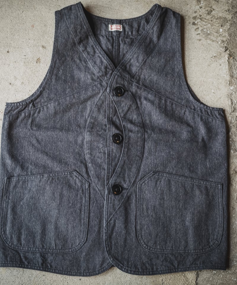 Huntsman Vest Covert Herringbone | TCB jeans