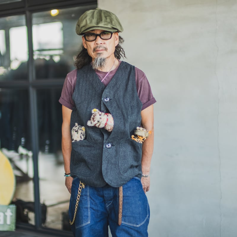 Huntsman Vest Covert Herringbone | TCB jeans