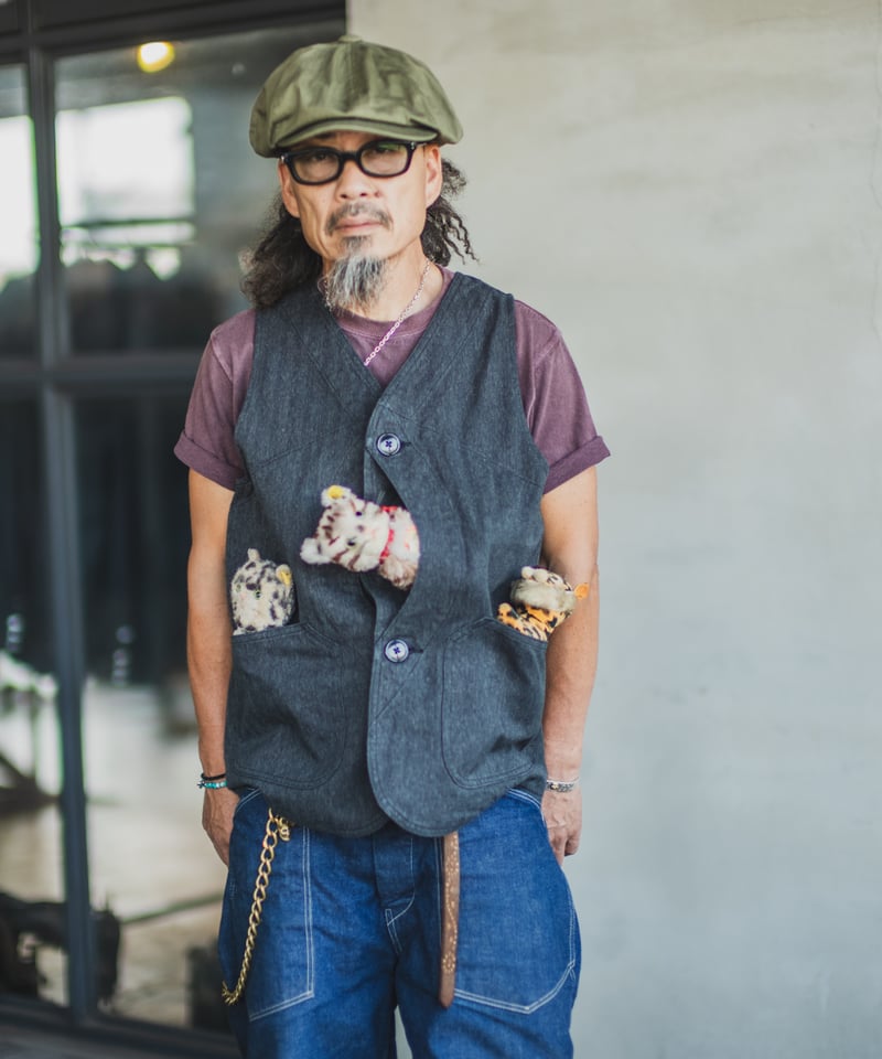 Huntsman Vest Covert Herringbone | TCB jeans