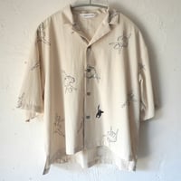 レーヨンコットンオープンカラーシャツ「バレリーナ」 / atelier naruse