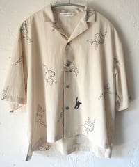 レーヨンコットンオープンカラーシャツ「バレリーナ」 / atelier naruse