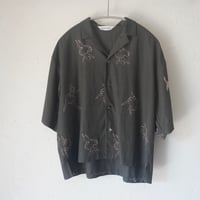 レーヨンコットンオープンカラーシャツ「バレリーナ」 / atelier naruse
