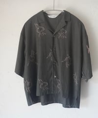 レーヨンコットンオープンカラーシャツ「バレリーナ」 / atelier naruse