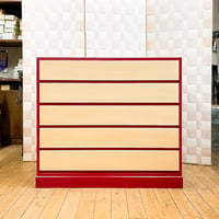 100巾小袖5重「マーブル」RED