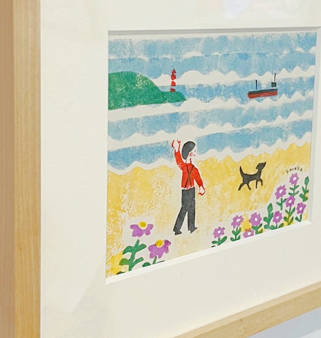 杉浦さやか 原画｜秋の浜辺（横）、海辺の窓（縦） | POPOTAME Books & Art