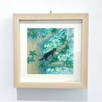 嶽まいこ｜black cat on tree