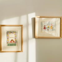 杉浦さやか 原画｜海辺の窓（縦）、ビーチコーミング（横）