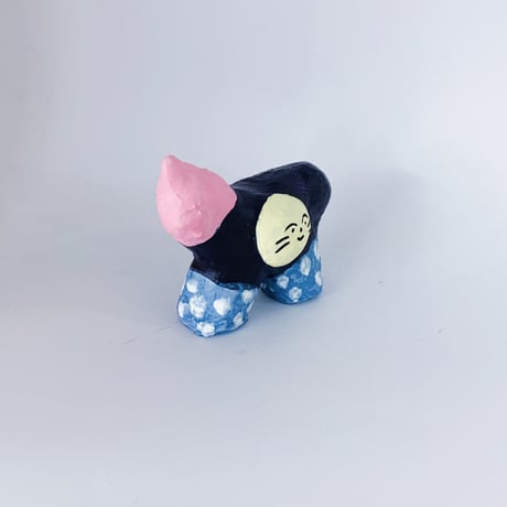 にゃんとこ｜陶土人形「茄子さん」