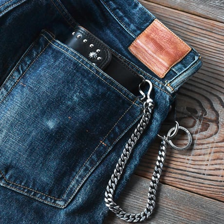 SHELL & STUDS TRUCKER LONG WALLET　- horse butt -
