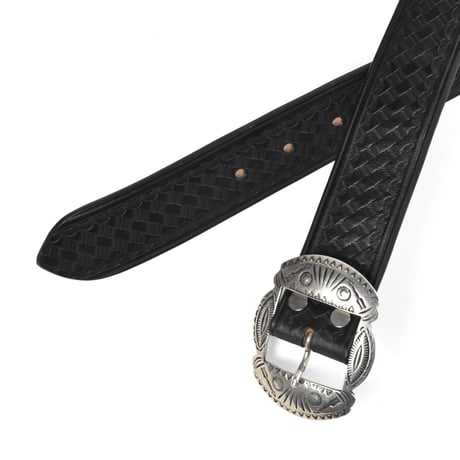40mm BASKET WEAVE EMBOSSED BELT