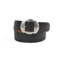 40mm BASKET WEAVE EMBOSSED BELT