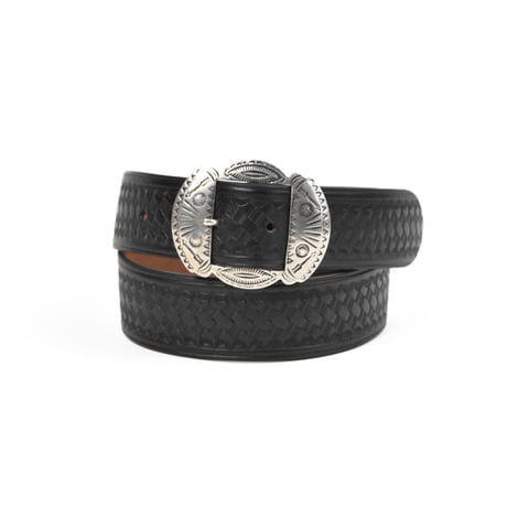 40mm BASKET WEAVE EMBOSSED BELT