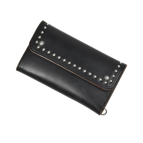 SHELL & STUDS TRUCKER LONG WALLET　- horse butt -