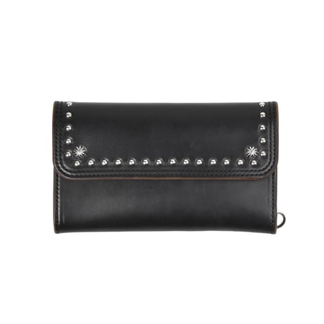 SHELL & STUDS TRUCKER LONG WALLET　- horse butt -