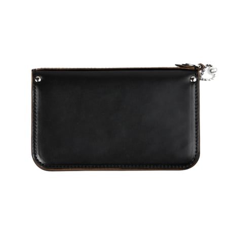SHELL & STUDS MID WALLET- horse butt -