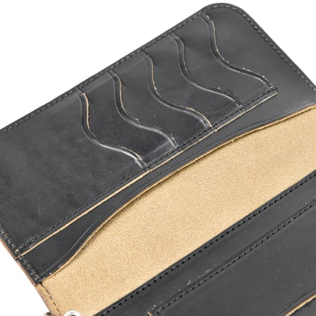 SHELL & STUDS TRUCKER LONG WALLET　- horse butt -