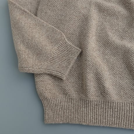 STILL BY HAND(スティルバイハンド)　　　  7G melange pullover　　KN04263　　　MELANGE BEIGE