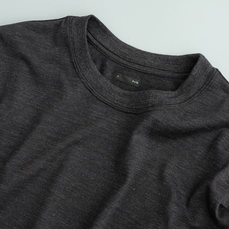 holk(ホーク)　　  wool L/S tee　　Charcoal