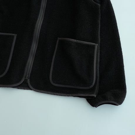 *A VONTADE(アボンタージ)　　　Wool Pile Zip Cardigan　　　Black