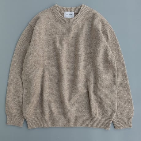STILL BY HAND(スティルバイハンド)　　　  7G melange pullover　　KN04263　　　MELANGE BEIGE