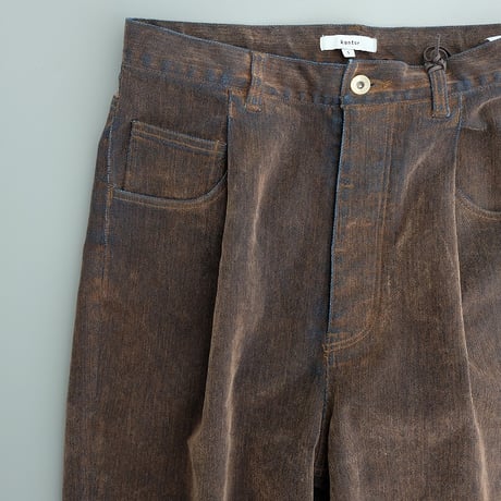 kontor(コントール)　　　　 Washed Flocked Denim Pants