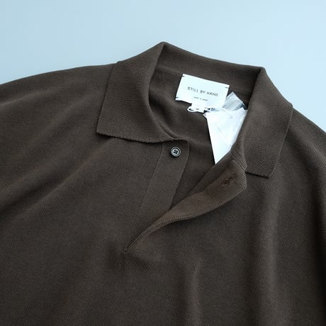 STILL BY HAND(スティルバイハンド)　  Silk mixed knitted polo　　　KN01263