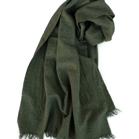 LOCALLY(ローカリー)　light short muffler    　　Moss Green