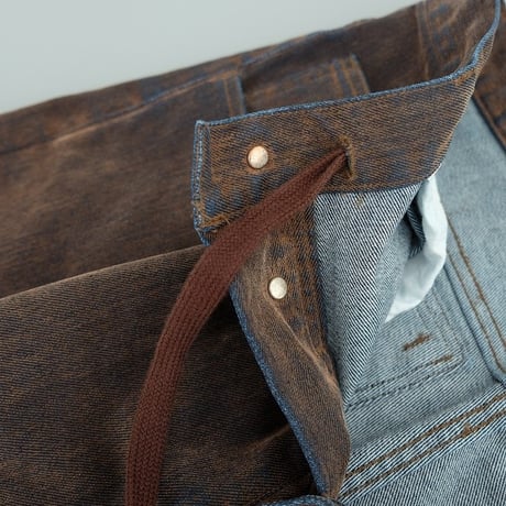 kontor(コントール)　　　　 Washed Flocked Denim Pants