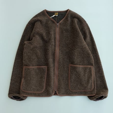 *A VONTADE(アボンタージ)　　　Wool Pile Zip Cardigan　　　Dark Brown