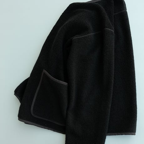 *A VONTADE(アボンタージ)　　　Wool Pile Zip Cardigan　　　Black