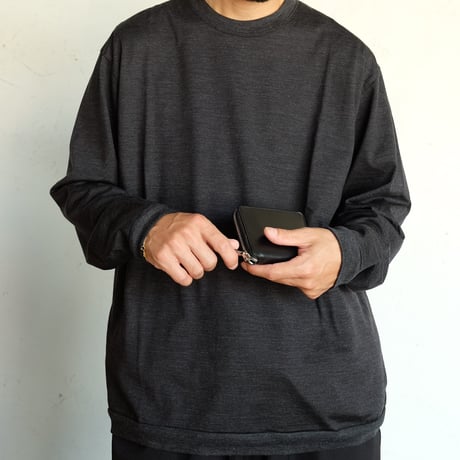 holk(ホーク)　　  wool L/S tee　　Charcoal