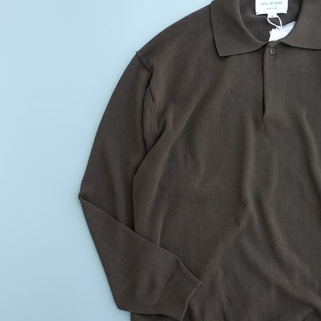 STILL BY HAND(スティルバイハンド)　  Silk mixed knitted polo　　　KN01263
