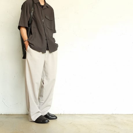 LAMOND(ラモンド)　　  New Semi Wide Shari Pants　　　　Ash Gray