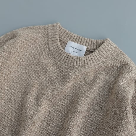 STILL BY HAND(スティルバイハンド)　　　  7G melange pullover　　KN04263　　　MELANGE BEIGE