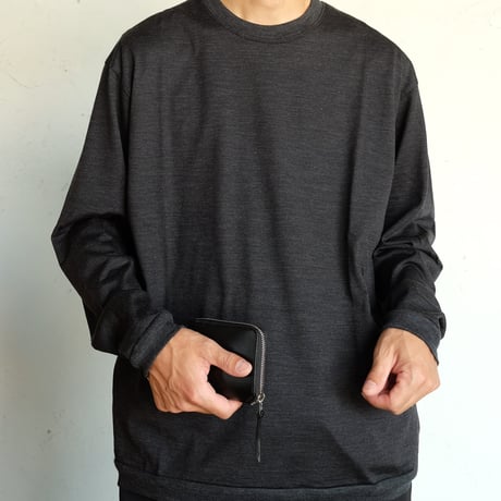 holk(ホーク)　　  wool L/S tee　　Charcoal