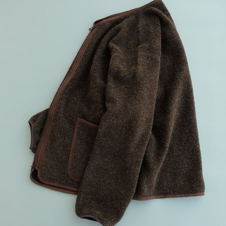 *A VONTADE(アボンタージ)　　　Wool Pile Zip Cardigan　　　Dark Brown