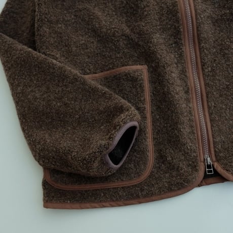 *A VONTADE(アボンタージ)　　　Wool Pile Zip Cardigan　　　Dark Brown
