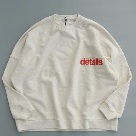 kontor(コントール)　　  Dolman sleeve logo sweat shirt　　　Oatmeal