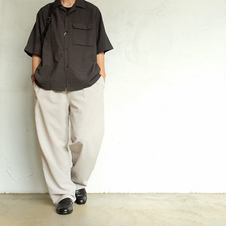 LAMOND(ラモンド)　　  New Semi Wide Shari Pants　　　　Ash Gray