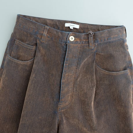 kontor(コントール)　　　　 Washed Flocked Denim Pants